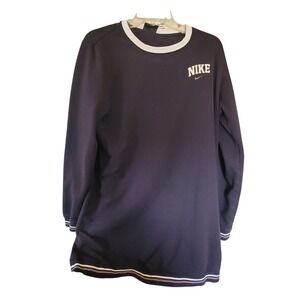 Nike Long Sleeve Crewneck Top Black White Trim Athletic Athleisure Size L